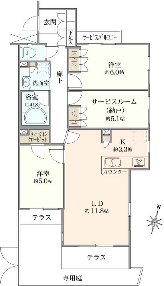 ランドステージ保谷駅前の間取図