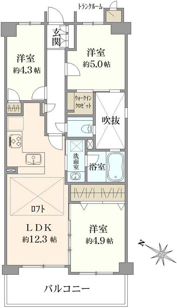 ヴィルヌーブ保谷の間取図