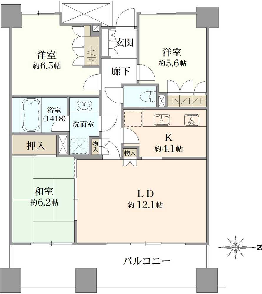 石神井公園ピアレスの間取図