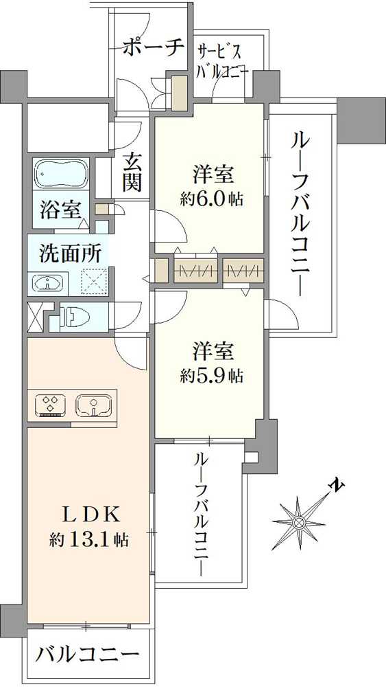 コスモ小竹向原ガーデンフォルムの間取図