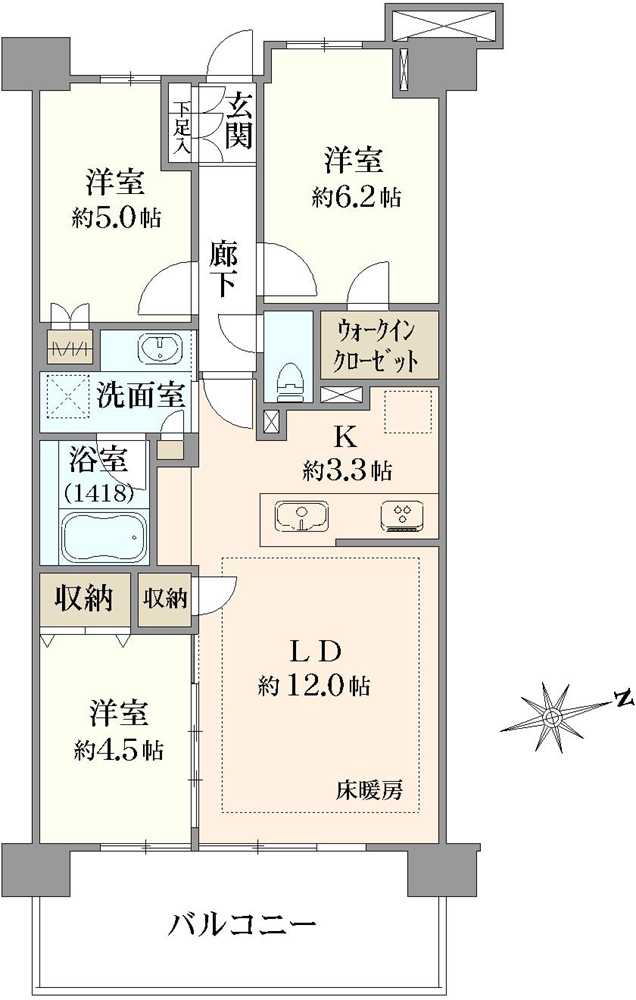 アンヴィーネ保谷の間取図