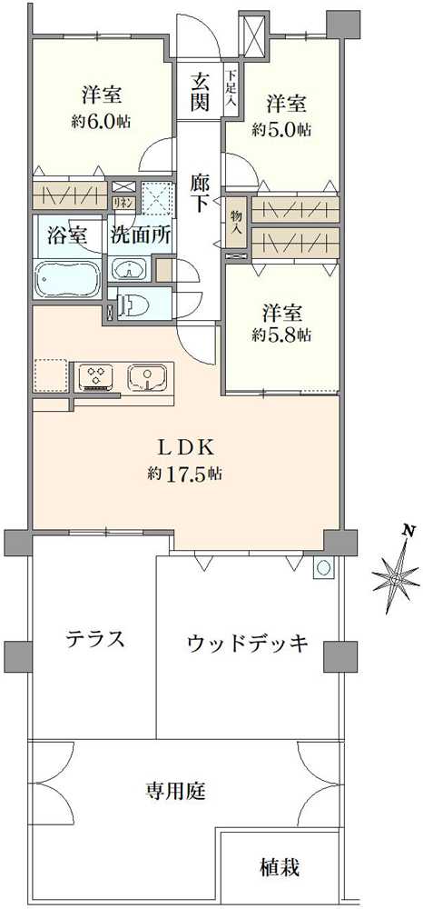 ヴェレーナ西東京碧山の森の間取図