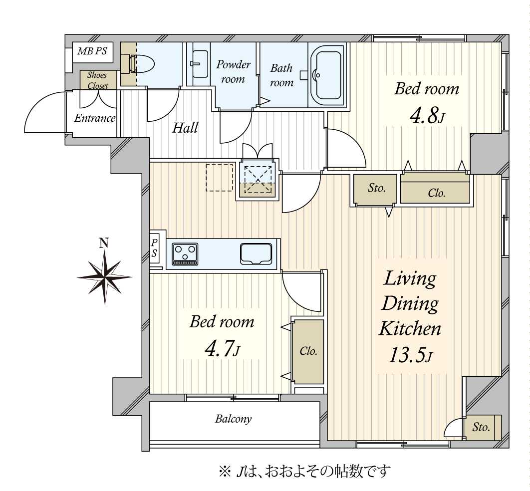 入谷アムフラットの間取図