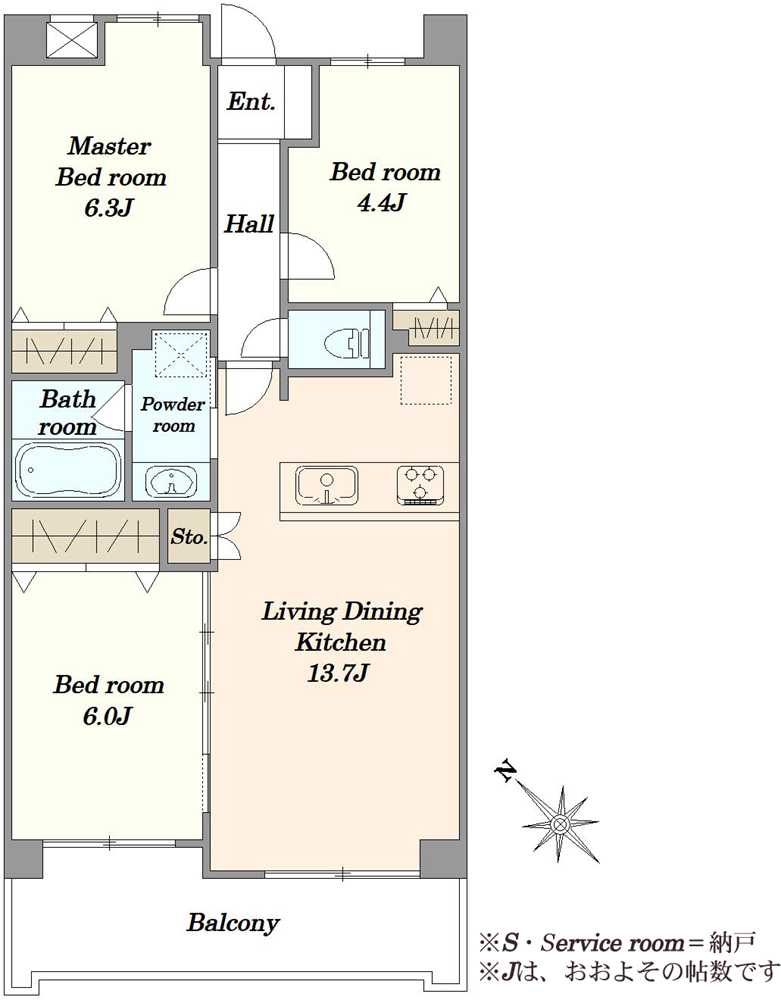 カーサ浅草桜橋の間取図