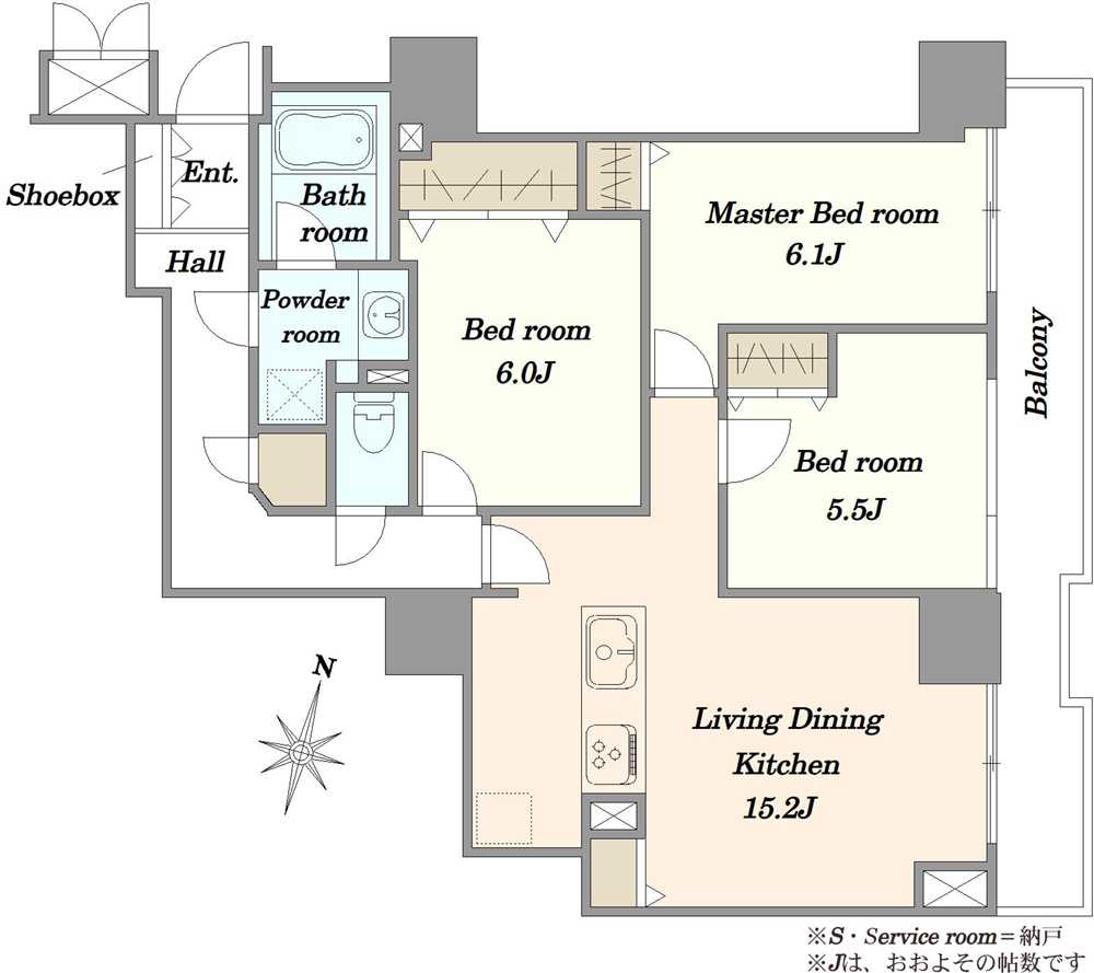 アルーサ北与野ポルテ29の間取図