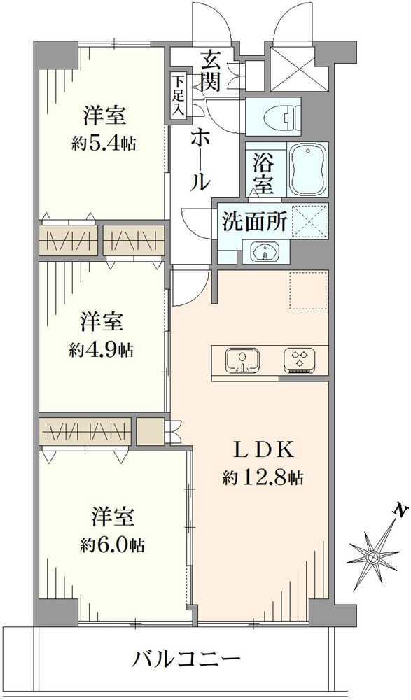 恒陽王子マンションの間取図