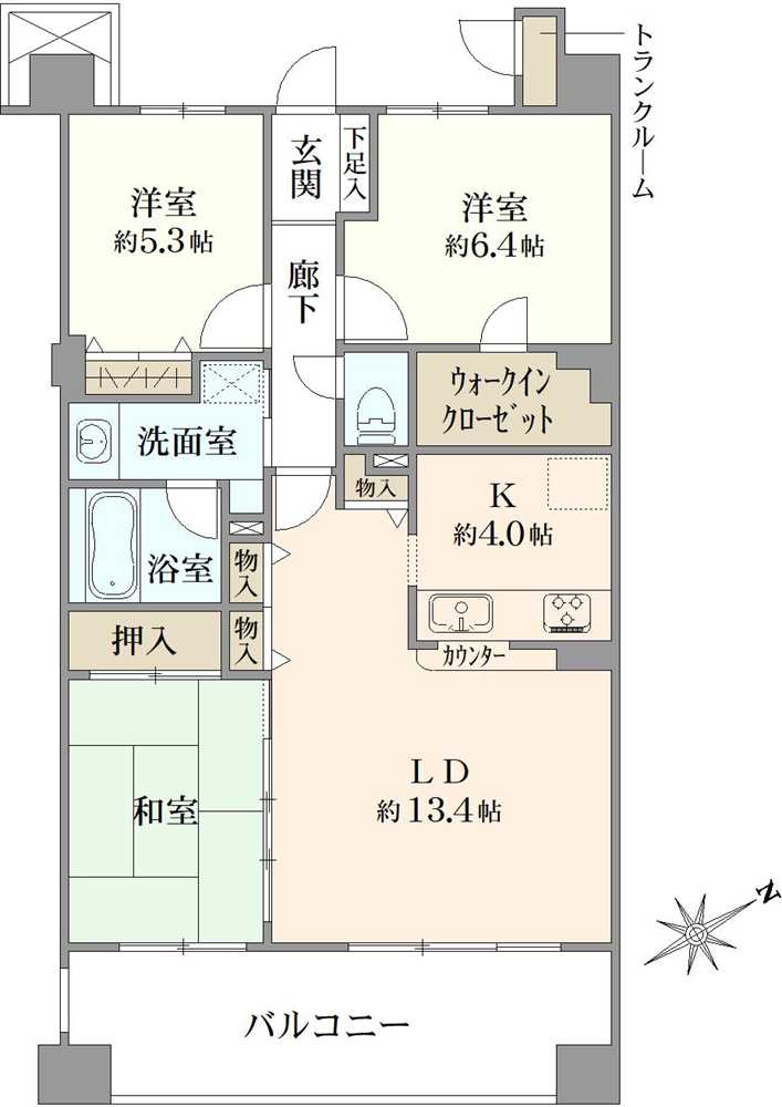 ライオンズプラザ西葛西の間取図