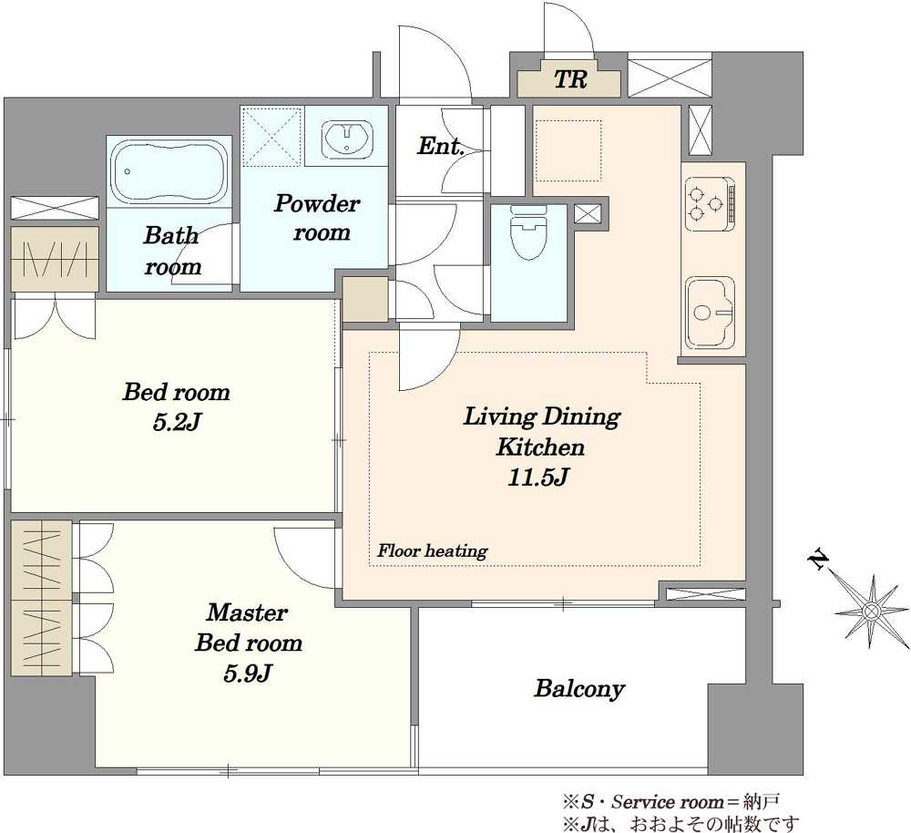 オープンレジデンシア巣鴨ユニーブルの間取図