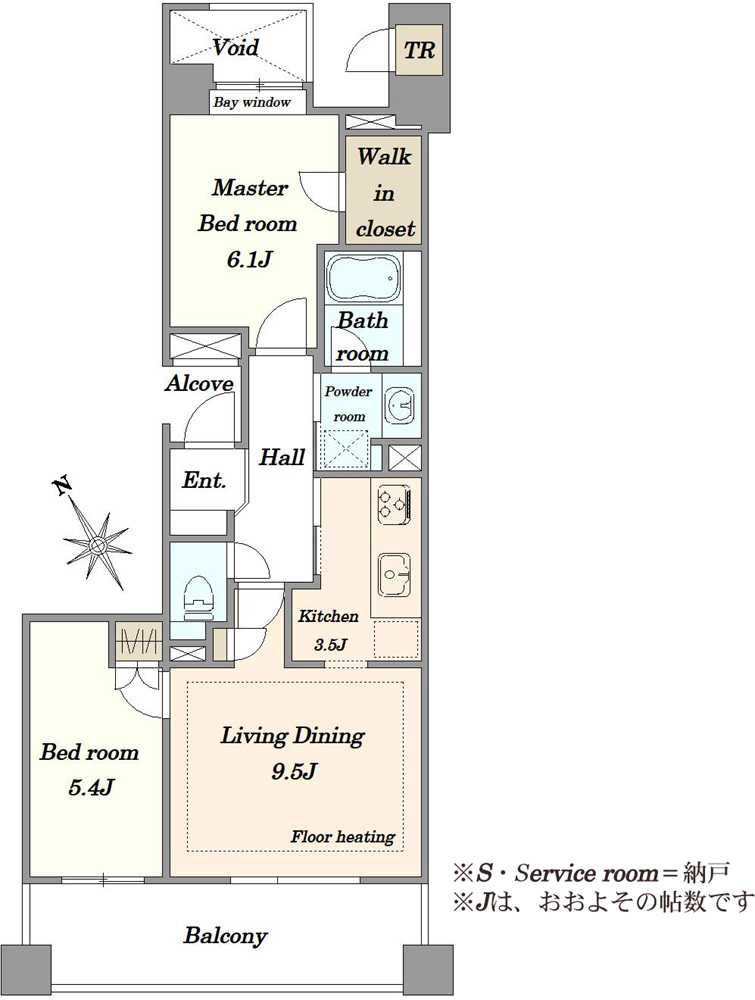 ヒルズ滝野川の間取図