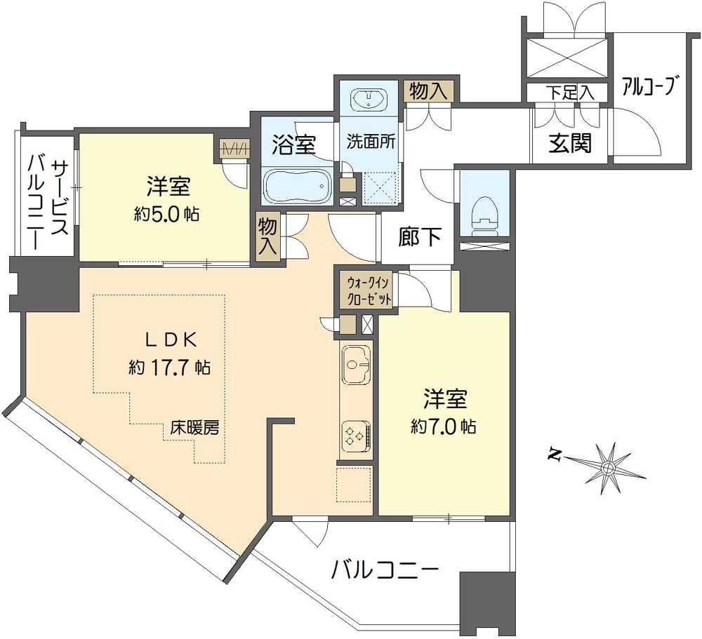 ザ・ファインタワーウエストコーストの間取図