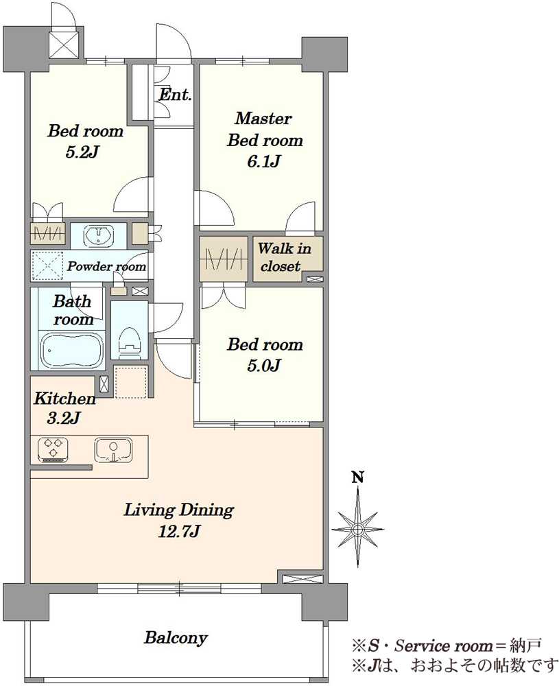 ル・サンク馬込の間取図