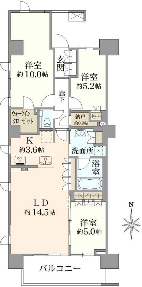 プラウド白壁町の間取図