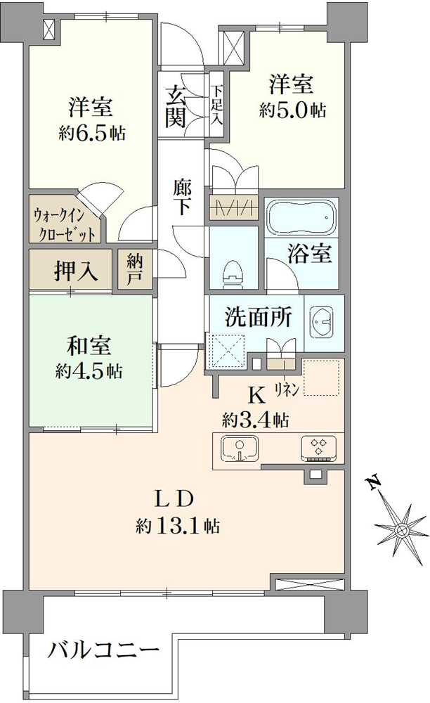 プラウド八事富士見の間取図