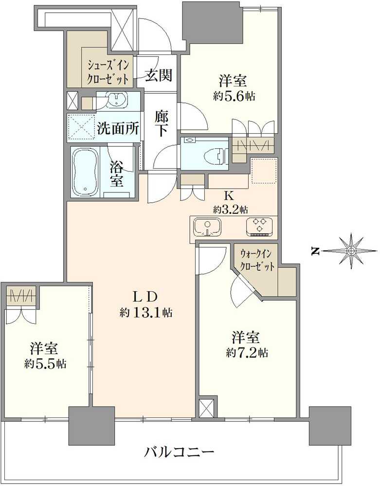 プラウドタワー名古屋栄の間取図
