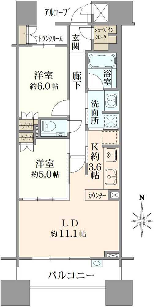 プラウド金山の間取図