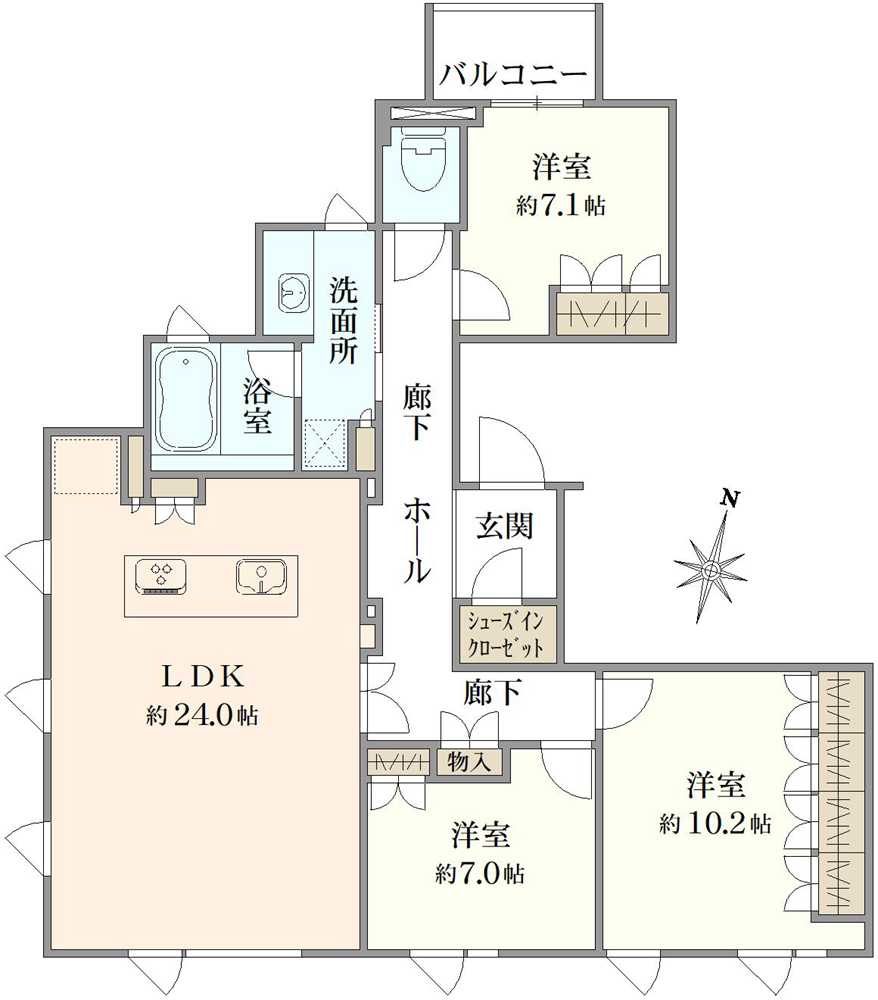ヴィークハウス白壁の間取図