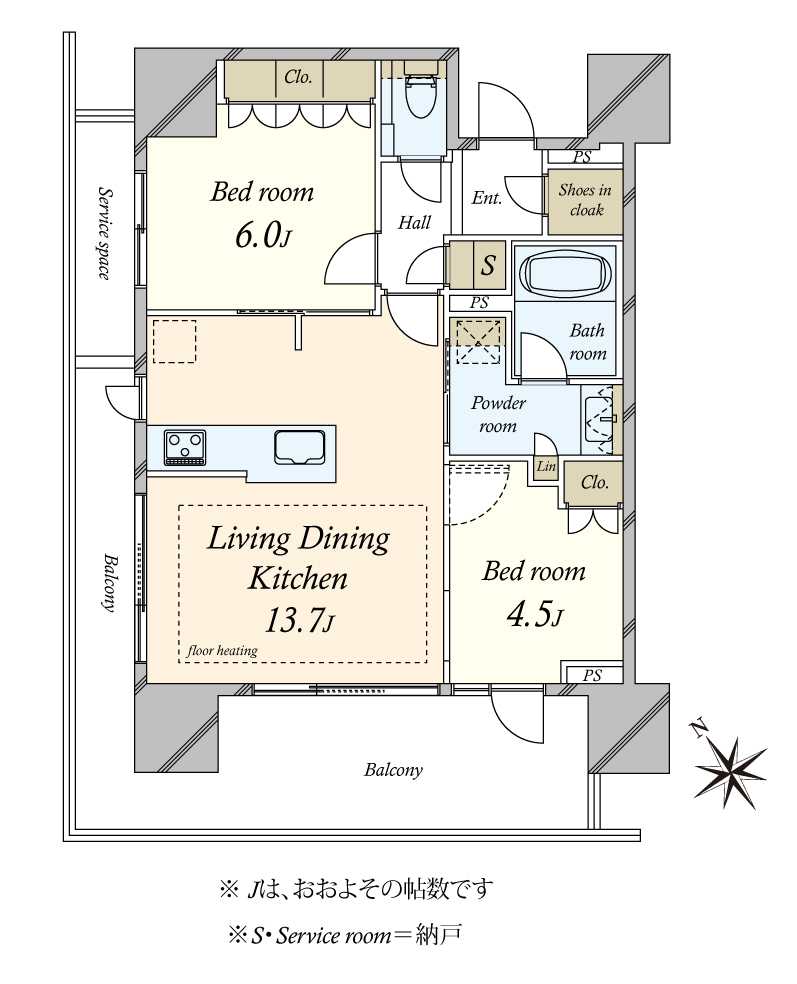 ウェリスタワー愛宕虎ノ門の間取図