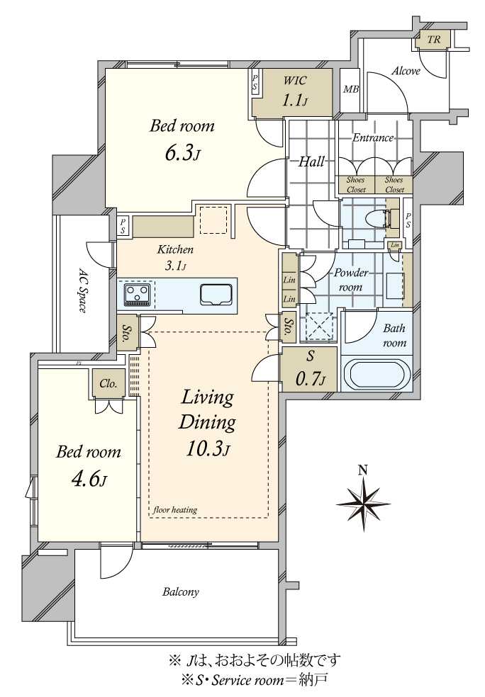 グランドメゾン新宿曙橋の間取図