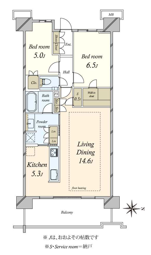 プラウドシティ吉祥寺E棟の間取図