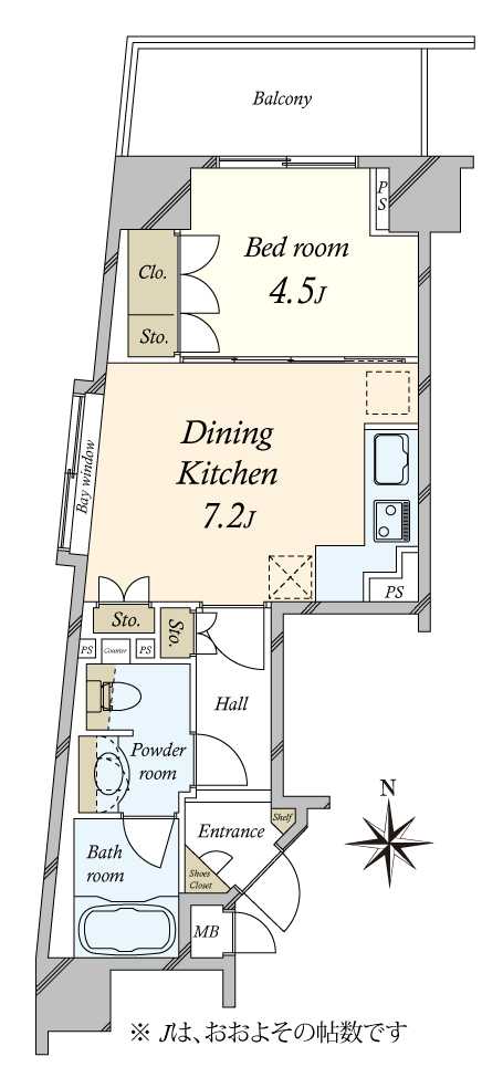 グランアビテ四谷三丁目ステーションフロントの間取図