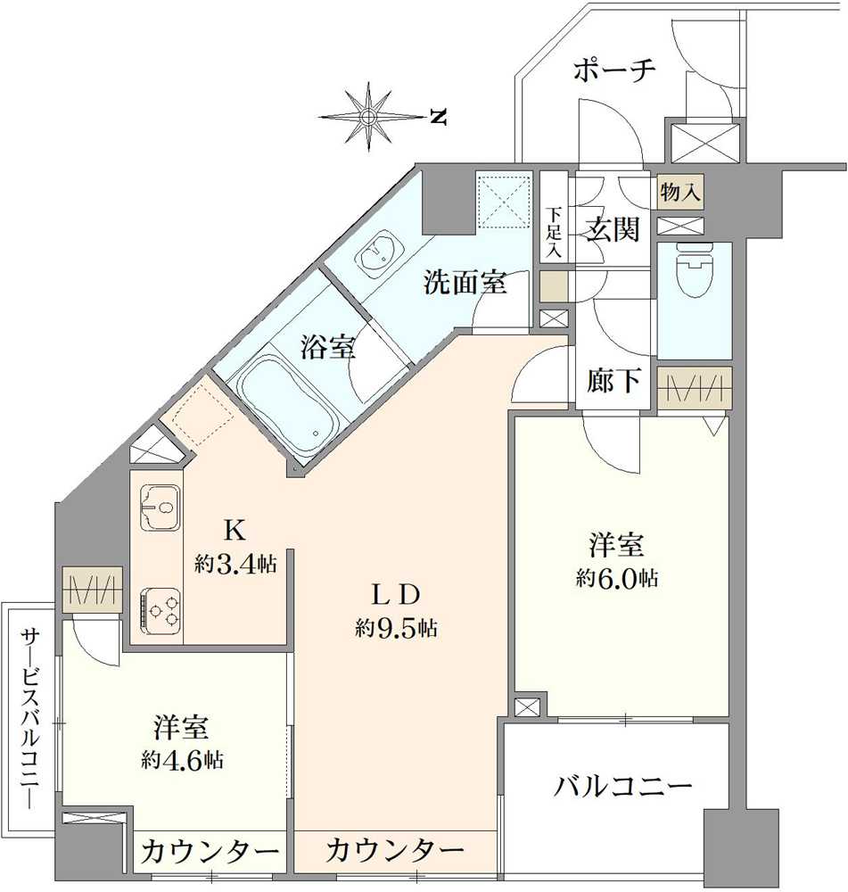 ルピナス王子駅前の間取図