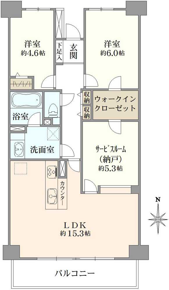 カルム赤羽の間取図