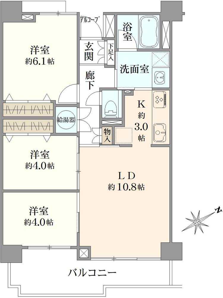 リノア北赤羽の間取図