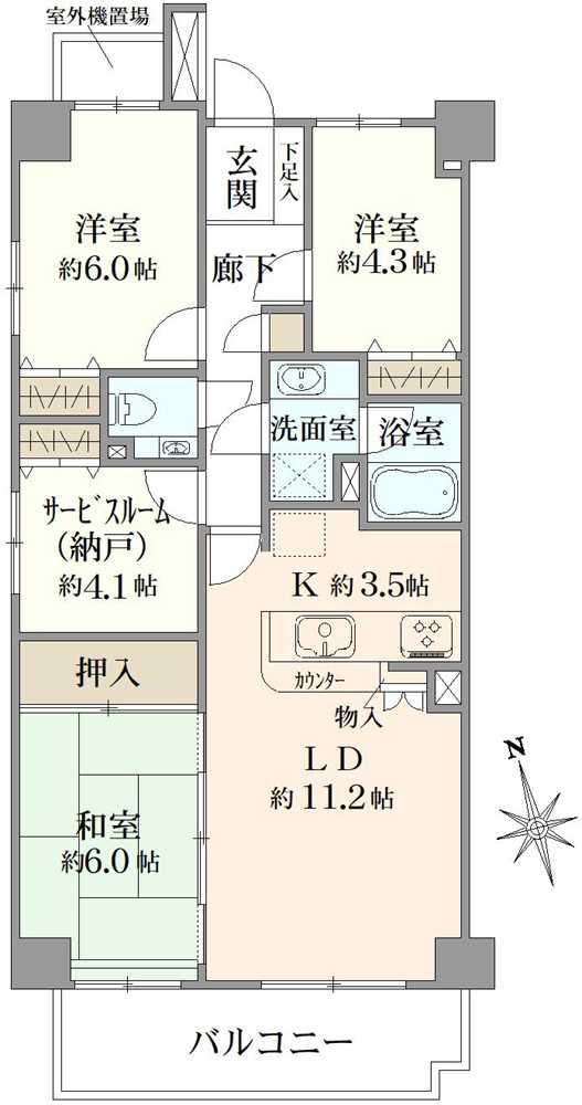 カルム赤羽の間取図