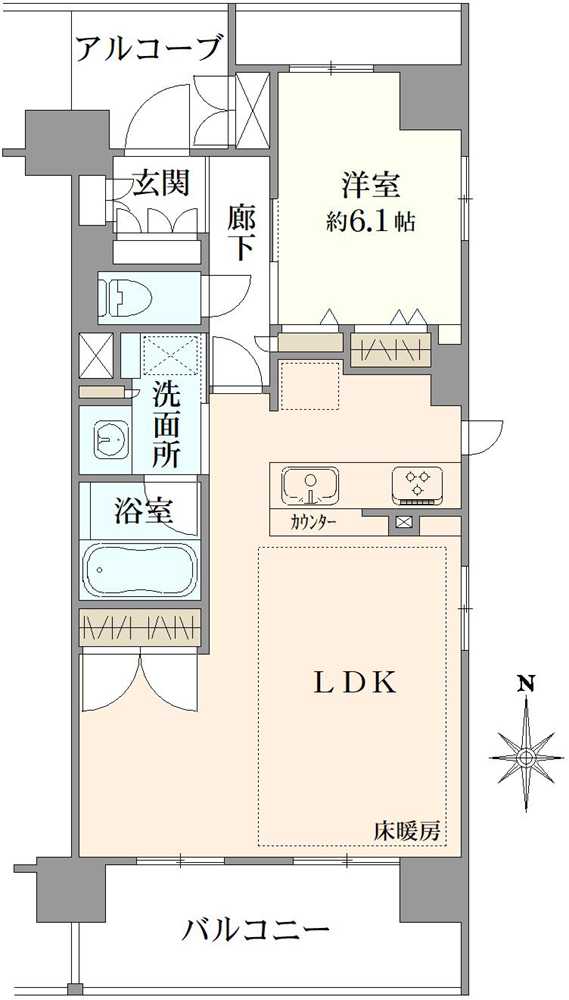 プレサンスロジェ京都烏丸五条の間取図