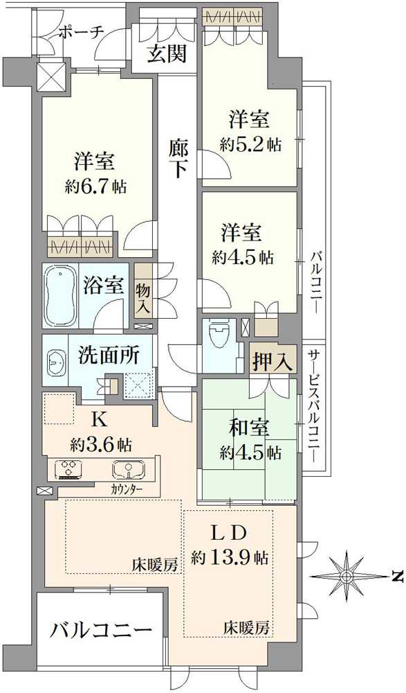 ジオ桂の間取図
