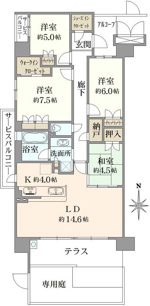 京都桂川つむぎの街グランスクエアの間取図