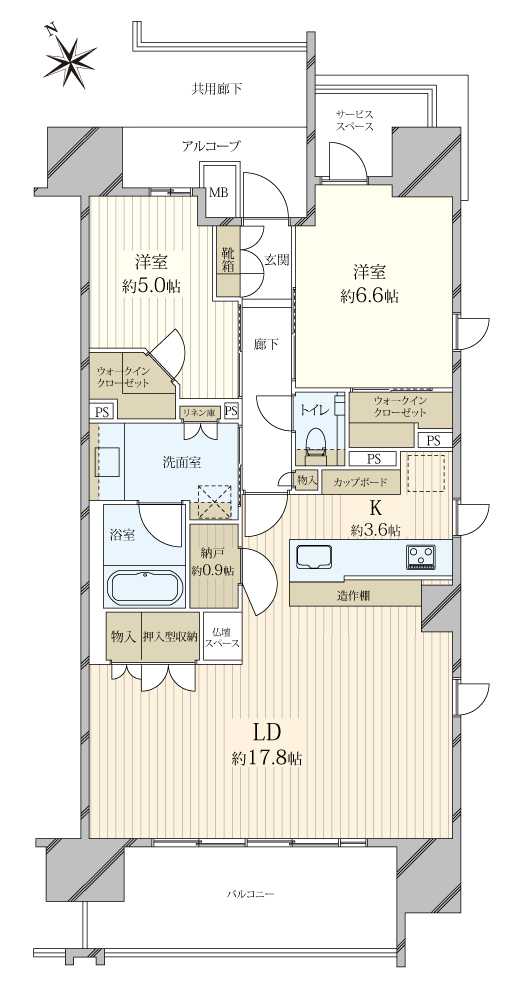 プラウド門前仲町ディアージュの間取図