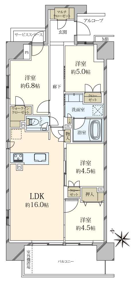 プラウドシティ越中島アクアテラスの間取図