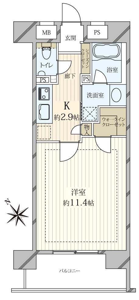エクセレント清澄白河ルラシェの間取図