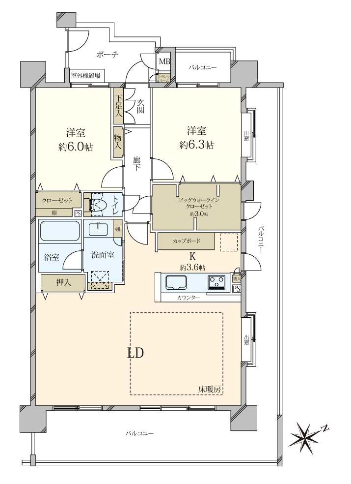 クレストフォルム清澄庭園の間取図