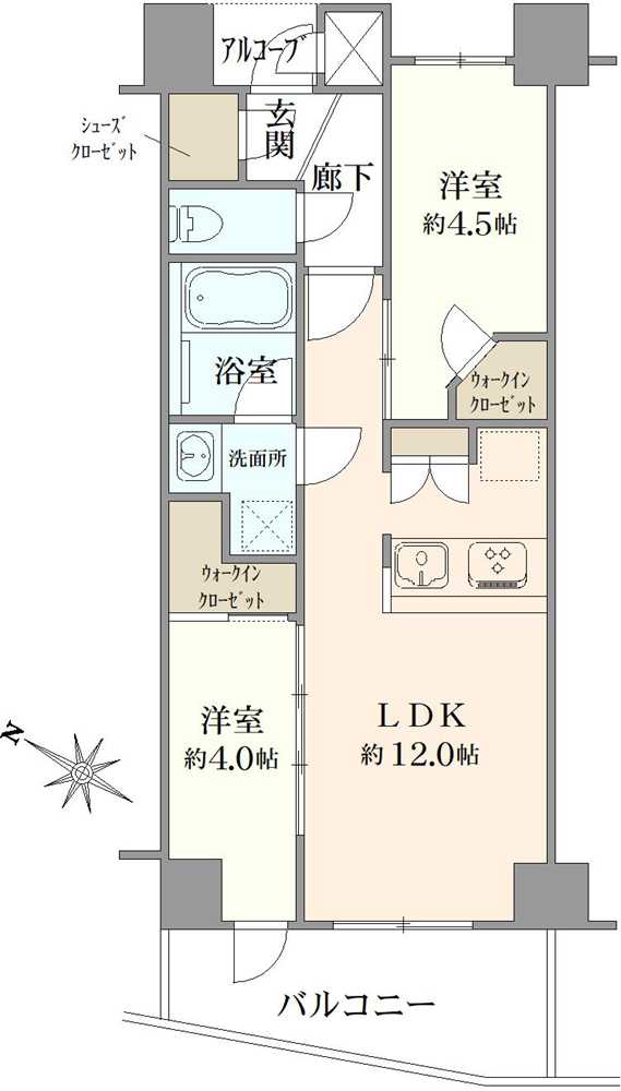 スタジオデン横濱吉野町IIの間取図