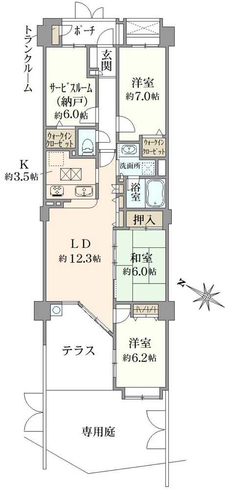 コスモヒルズ横浜WESTの間取図