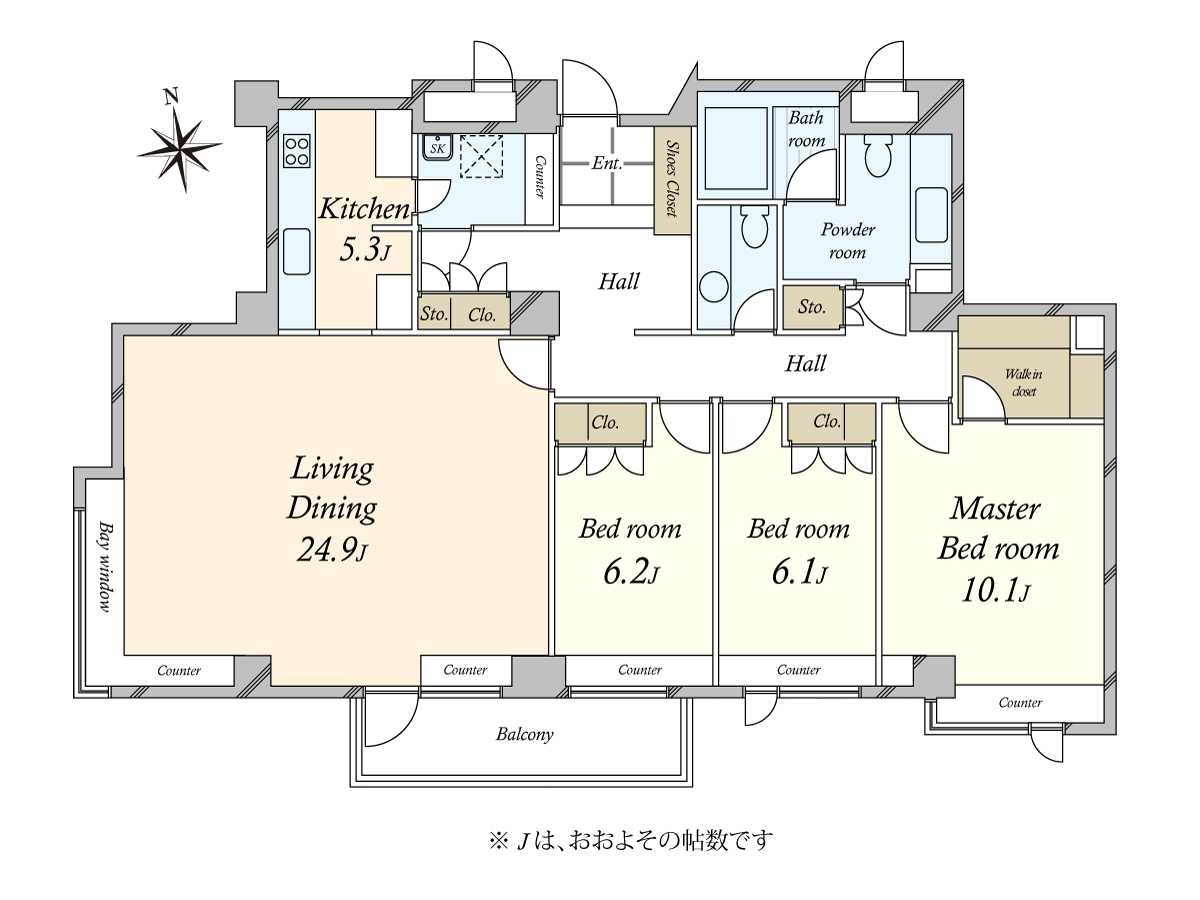 小石川グランドヒルズの間取図