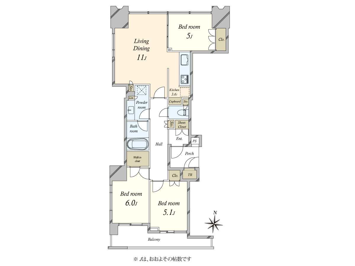 ワールドシティタワーズ　ブリーズタワーの間取図