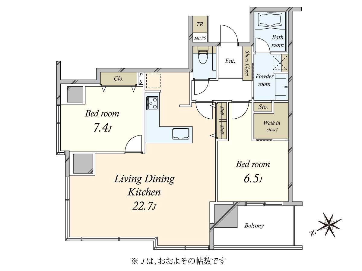 ワテラス タワーレジデンスの間取図