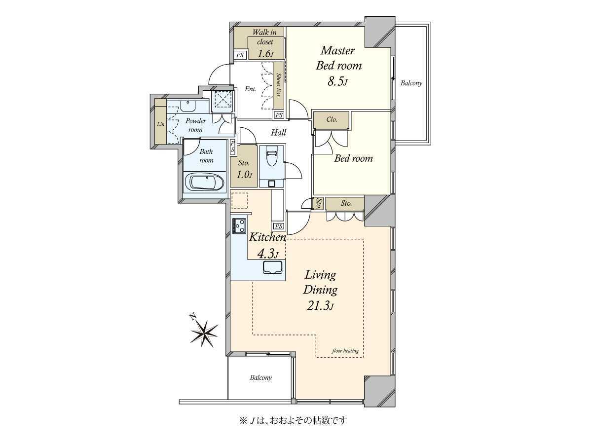 パークコート赤坂桜坂の間取図