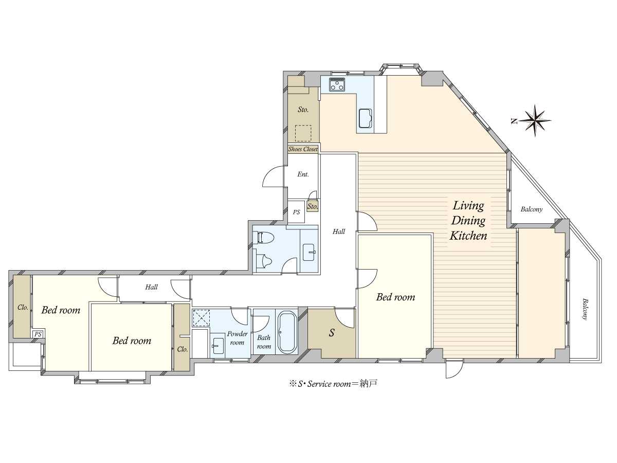 エクレール乃木坂の間取図