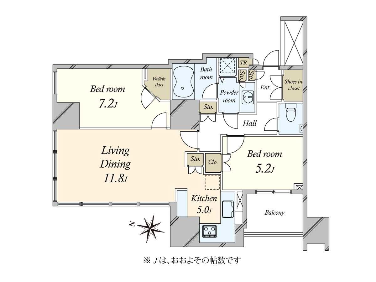 大崎ウエストシティタワーズE棟の間取図