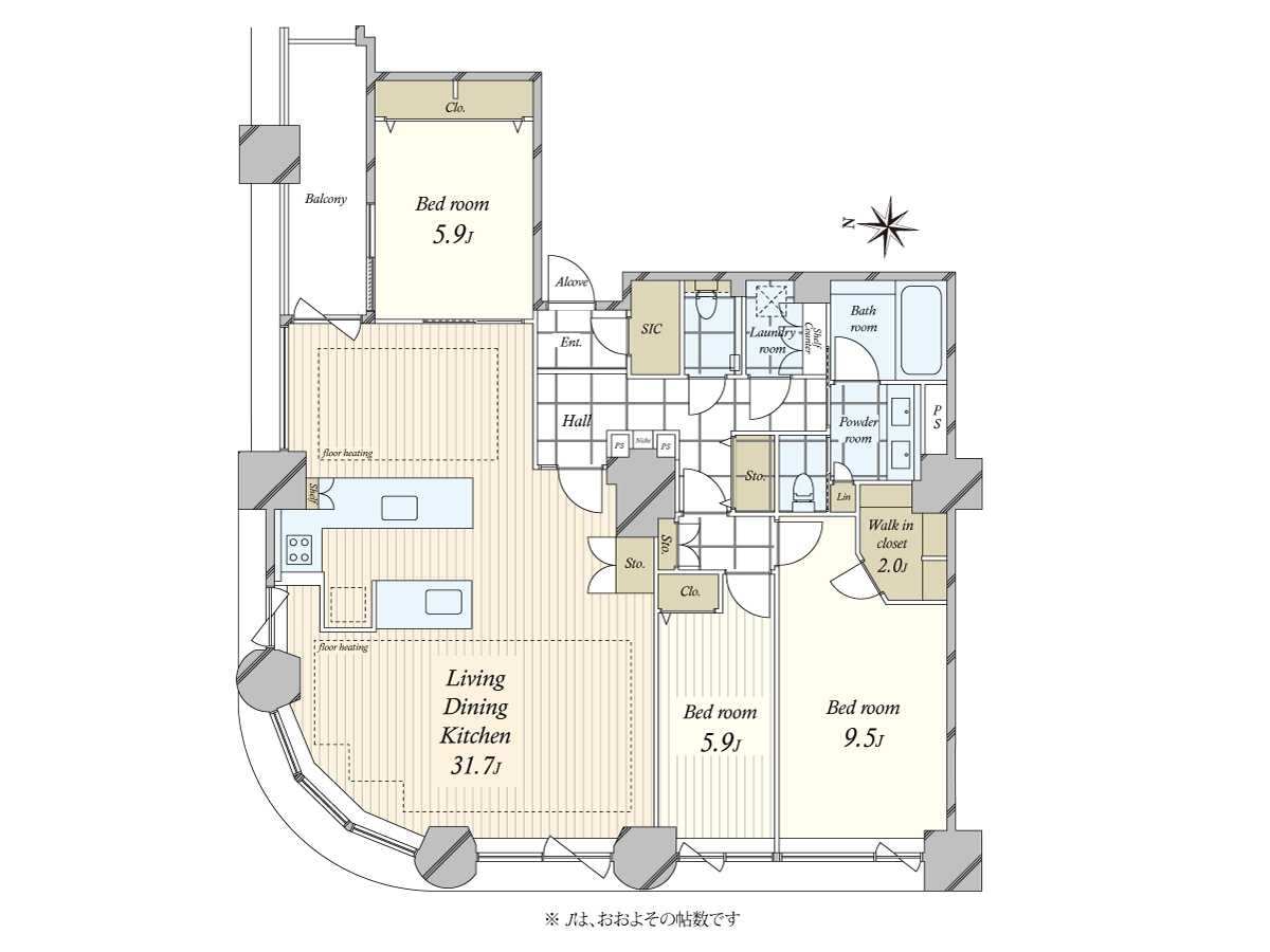 センチュリーパークタワーの間取図