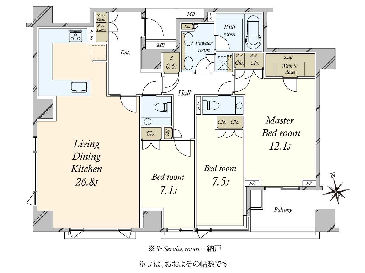 パークマンション三田綱町ザフォレストの間取図