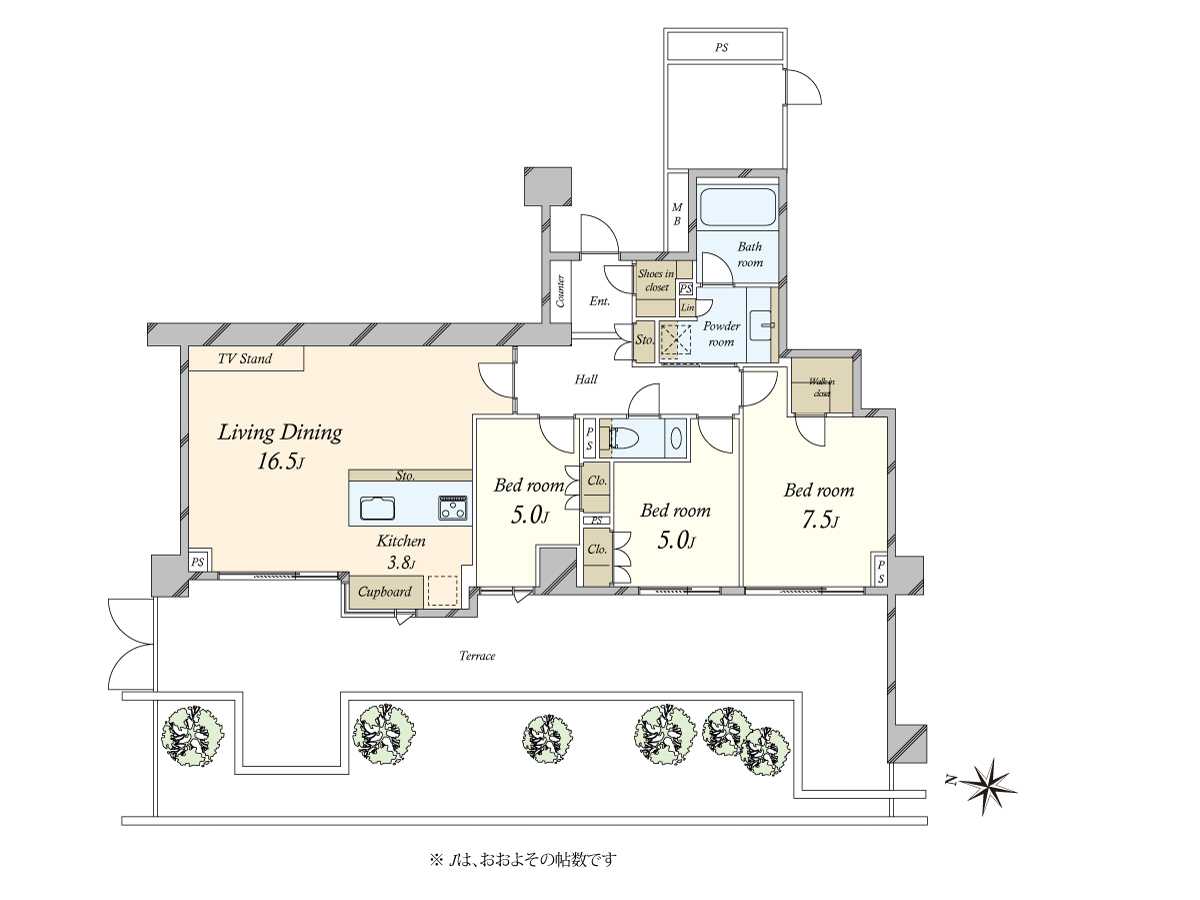ブリリア高輪レフィールの間取図