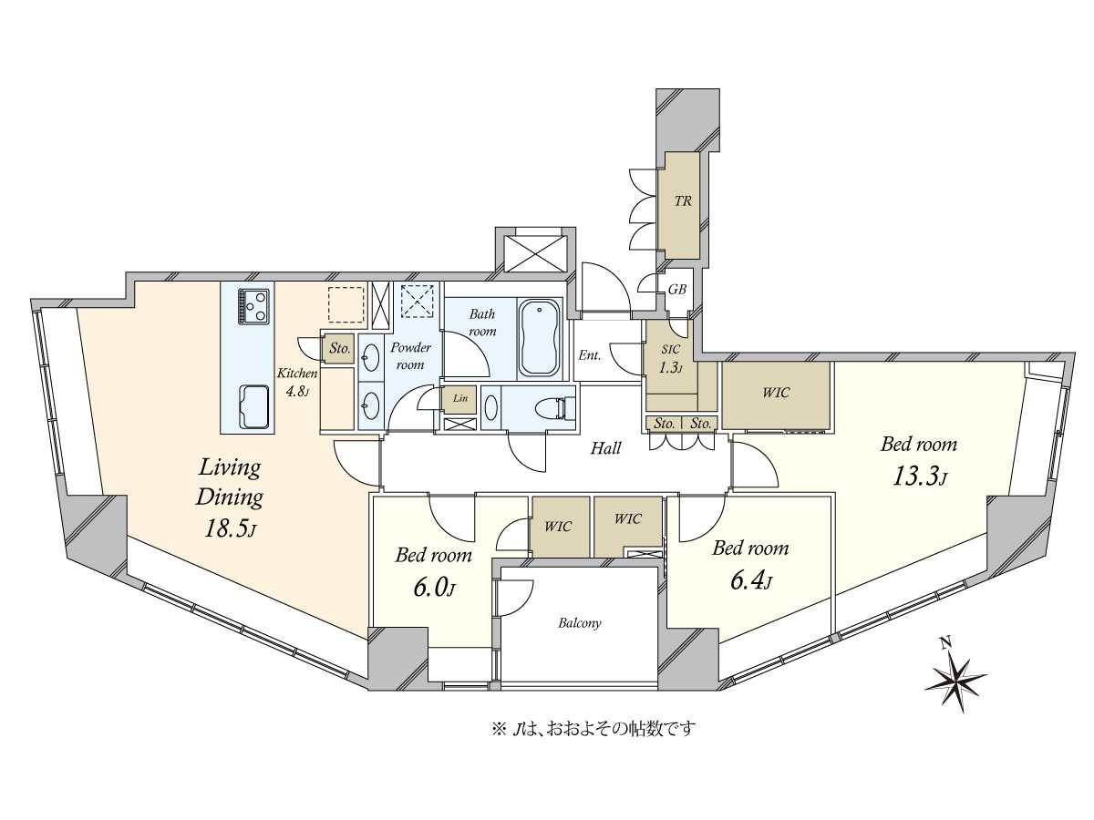 ザ・パークハウスグラン三番町26の間取図