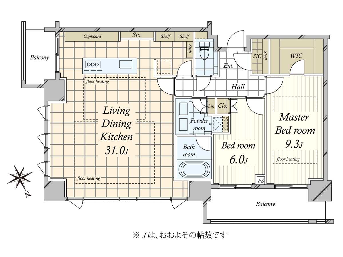 パークコート六本木ヒルトップの間取図