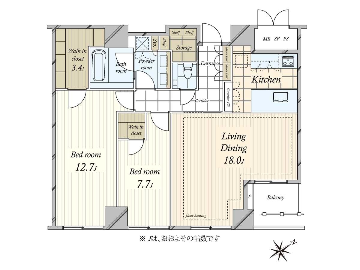 青山ザ・タワーの間取図