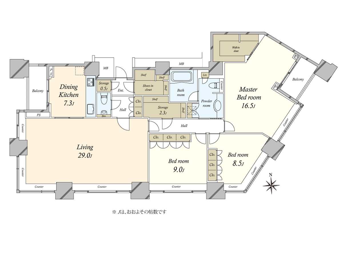 高輪ザ・レジデンスの間取図